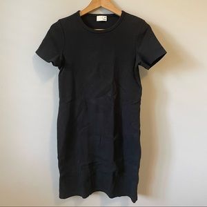 Wilfred Free Black Ribbed T-Shirt Dress